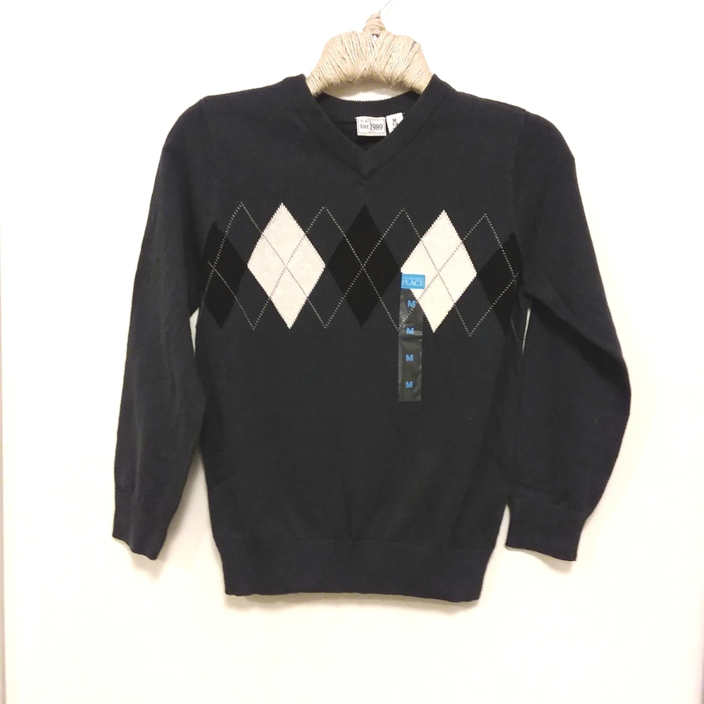 NWT boys v neck sweater, dark blue